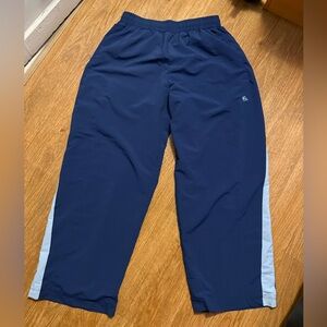 New Never Worn Zara Navy Blue Athletic Wide Leg Track pants with Mesh Lining
